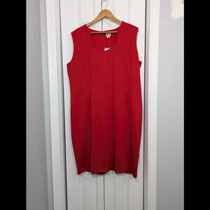 Anne Klein NWT Women's Size 2X Red Shift Dress Midi